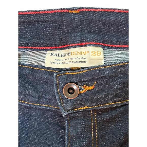 Raleigh Denim Jeans Skinny Handcrafted Stretch Low Dark Wash Size 29 - Picture 6 of 10